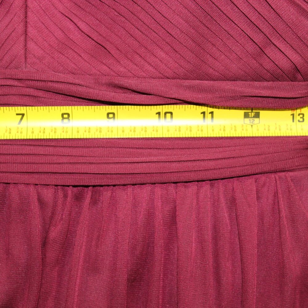 Reverie Women's 2 Maroon Chiffon Formal Dress - Picture 4 of 6